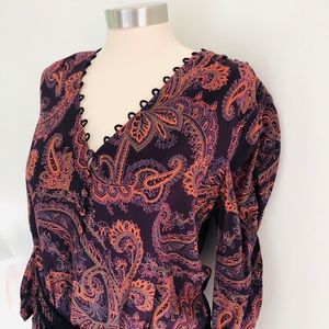 NWOT Veronica Beard Paisley Dress Defect 6